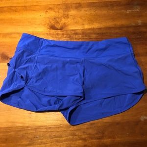Royal Blue Lululemon Speed Up Shorts 2.5'